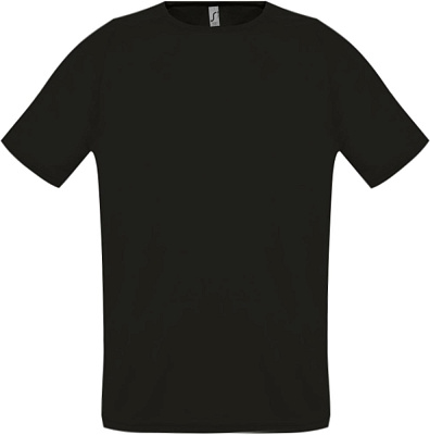 Футболка унисекс Sporty 140, черная (Чёрный)
