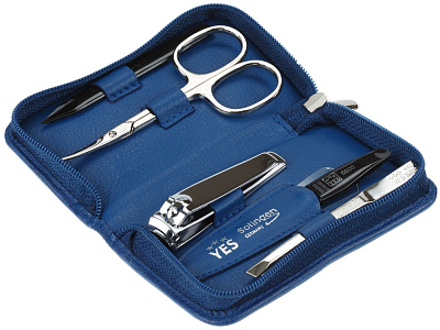 Маникюрный набор, 5 предметов (Синий, серебристый)