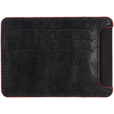 Чехол для карточек Arrival, черный с красным (Красный)