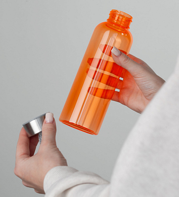 Бутылка для воды "H2O" 500 мл, оранжевый