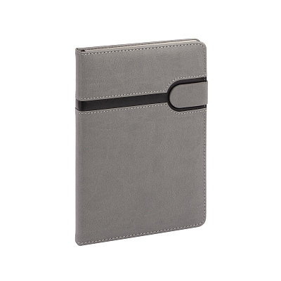 Ежедневник недатированный "Бари", формат А5  (Серый с черным)