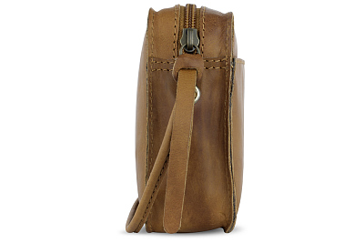 Сумка через плечо KLONDIKE RUSH «Allison», натуральная кожа в коньячном цвете, 18 х 14 х 5 см