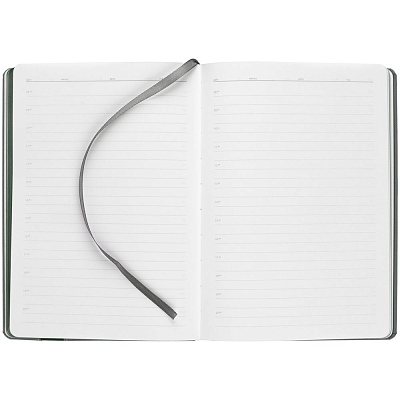 Ежедневник Rubikon на заказ, недатированный серо-зеленый