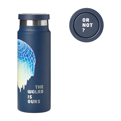 Термобутылка вакуумная герметичная Аллегра (Allegra), синяя