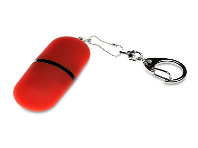 USB 2.0- флешка Goutte Soft-touch на 16 Гб каплевидной формы (Красный)