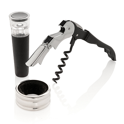 Винный набор сомелье Vino, 3 предмета (Серебряный;)