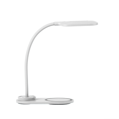 Настольный светильник с беспроводной ЗУ Rombica LED Bench, синий