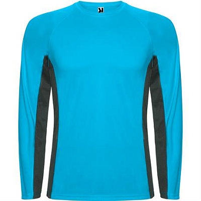 Спортивная футболка SHANGHAI L/S мужская, БИРЮЗОВЫЙ/ТЕМНЫЙ ГРАФИТ XL (Бирюзовый/Темный графит)