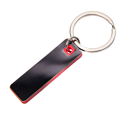 Брелок TONER STICK; 5,28 x 1.6 x 0,42 см; красный, металл/пластик (Черный, красный)