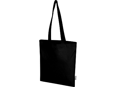 Эко-сумка Мадрас Блэнд из переработанного хлопка 140 г/м2 (Чёрный)