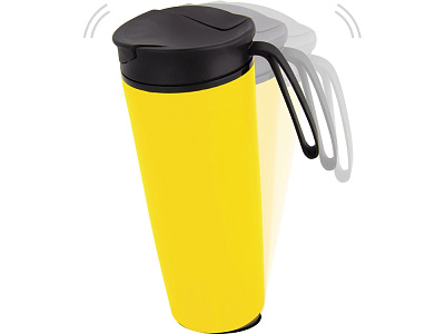 Термокружка Годс 470мл на присоске (Желтый)