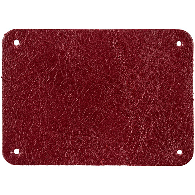 Лейбл кожаный Beta, XL  (Красный)