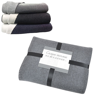 Плед  "Твин", 130х150 см, акрил,  плотность 350 г/м2 (Серый)