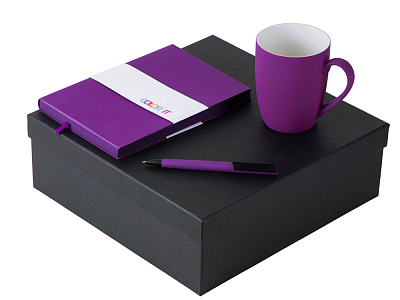Подарочный набор COLOR IT с блокнотом, ручкой и кружкой (Фиолетовый)