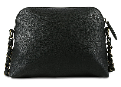 Сумка наплечная женская BUGATTI Passione, чёрная, полиуретан, 23х8х17,5 см