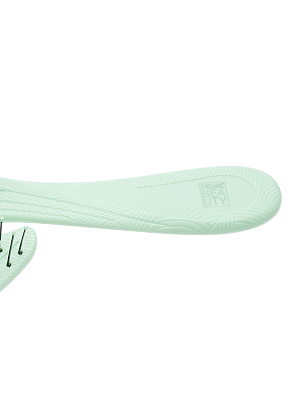 Щетка Dewal Beauty серия "Ocean wave", продувная, с нейлоновым штифтом, форма волна, зеленая