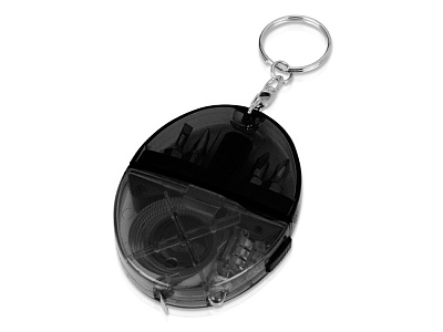 Брелок-рулетка Кристалл, 1м (Чёрный)