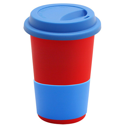 Кружка Magic To Go, красный/светло-синий (Kрасный/светло-синий)