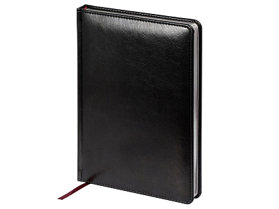 Ежедневник недатированный А5 Sidney Nebraska с серебряным срезом (Чёрный)