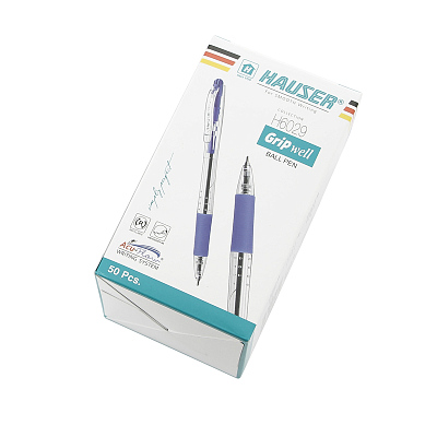 Шариковая ручка Hauser Grip-Well, пластик, цвет красный