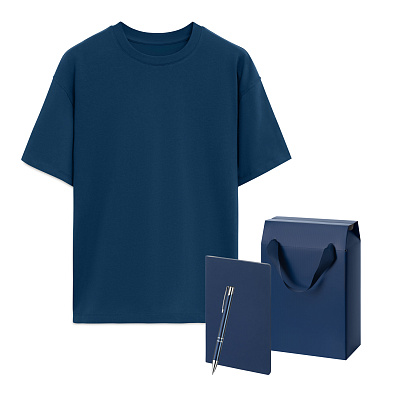 Набор с одеждой RUST (футболка, блокнот, ручка) , M/L (Синий)