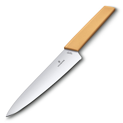Нож разделочный VICTORINOX Swiss Modern, 19 см, нержавеющая сталь / синтетический материал, медовый