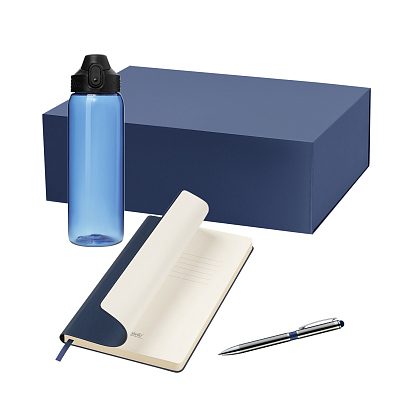 Подарочный набор Nevada, Star  (бутылка, ежедневник, ручка) (Синий)