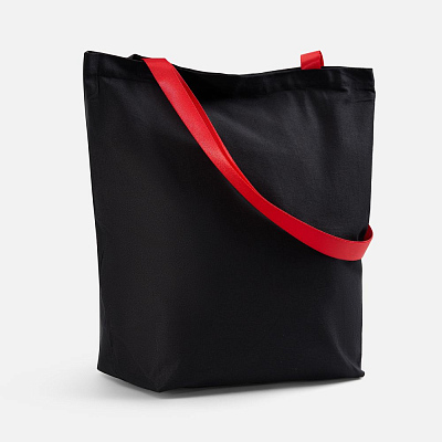 Шопер B5, черный с красными ручками (Красный)