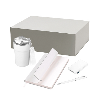 Подарочный набор Monaco  (термокружка, аккумулятор, ежедневник, ручка) (Белый)