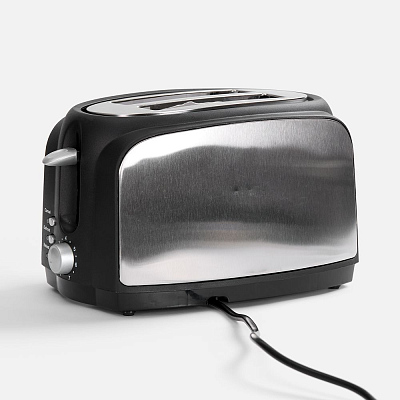 Электрический тостер Postre, серебристо-черный