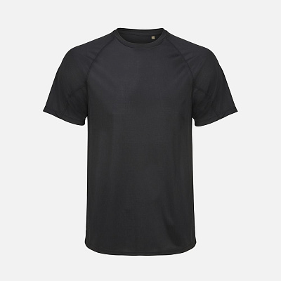 Футболка спортивная унисекс Vortex, белая (Чёрный)