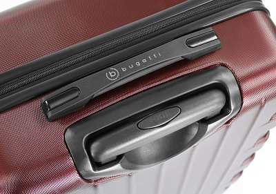 Чемодан BUGATTI Galatea, бордовый, поликарбонат / АБС-пластик, 36,5х24,5х56 см, 38 л