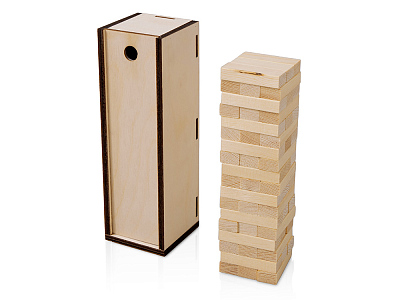 Настольная игра из дерева Башня в деревянной коробке 