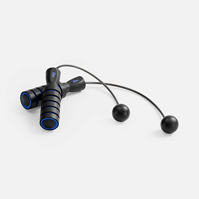 Беспроводная скакалка Silentino, черная с синим