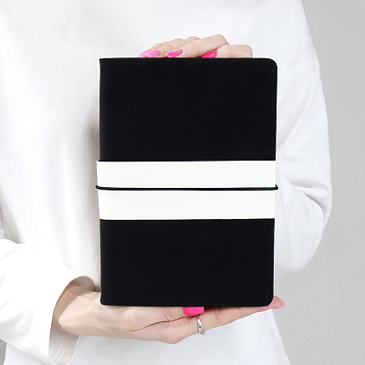 Блокнот A5 Veles в твёрдом переплёте, чёрный