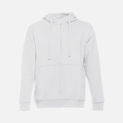 Толстовка мужская на молнии с капюшоном Amsterdam, белая (Белый)