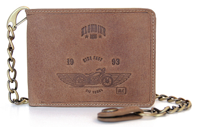 Бумажник KLONDIKE «Harry Bike», натуральная кожа в светло-коричневом цвете, 13 х 10 х 3 см (Коричневый)
