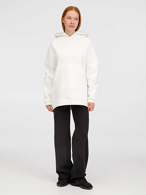 Худи унисекс оверсайз Easy Street, молочно-белое