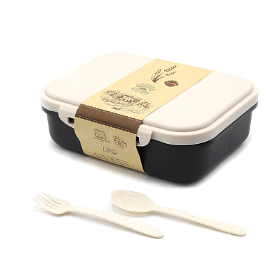 Ланчбокс (контейнер для еды) Ulf из пшеничного волокна, черный (Чёрный)