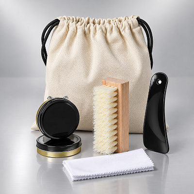 Набор для чистки обуви Hotelier (Белый)