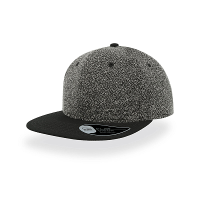 Бейсболка KIK, 6 клиньев, пластиковая застежка (Чёрный)