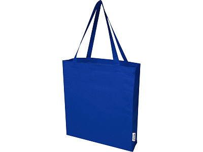 Эко-сумка Madras с ластовицей из переработанного хлопка (Синий)