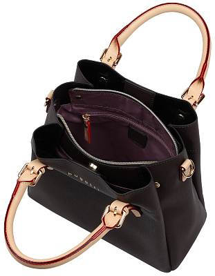 Сумка женская BUGATTI Ella, тёмно-коричневая, полиуретан, 27х12х23,5 см