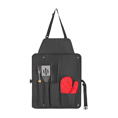 Органайзер с приборами для барбекю "Шеф-повар", черный (Чёрный)