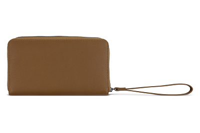 Кошелёк женский BUGATTI Daphne с ключницей, коньячный цвет, воловья кожа/полиэстер, 19х3х11 см