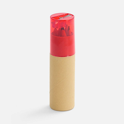 Набор карандашей Pencilvania Office с точилкой, красный