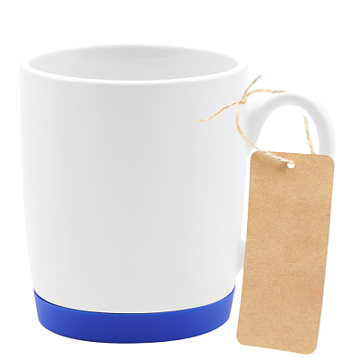 Кружка Make Me To Go, белая/синяя_с_биркой (Белый/синий_с_биркой)