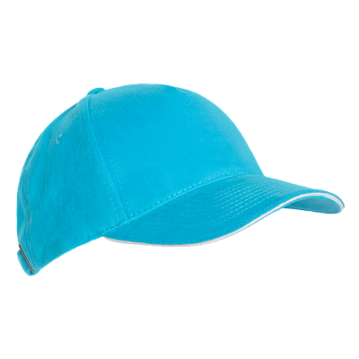 Бейсболка с кантом STAN 5 клиньев хлопок 280, 11K (Бирюзовый)