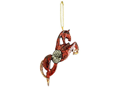 Елочная игрушка Лошадь (Гранат (красный))