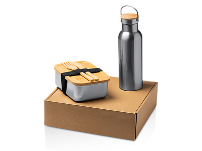 Набор с ланч-боксом и бутылкой БАГНЕР (Бежевый)